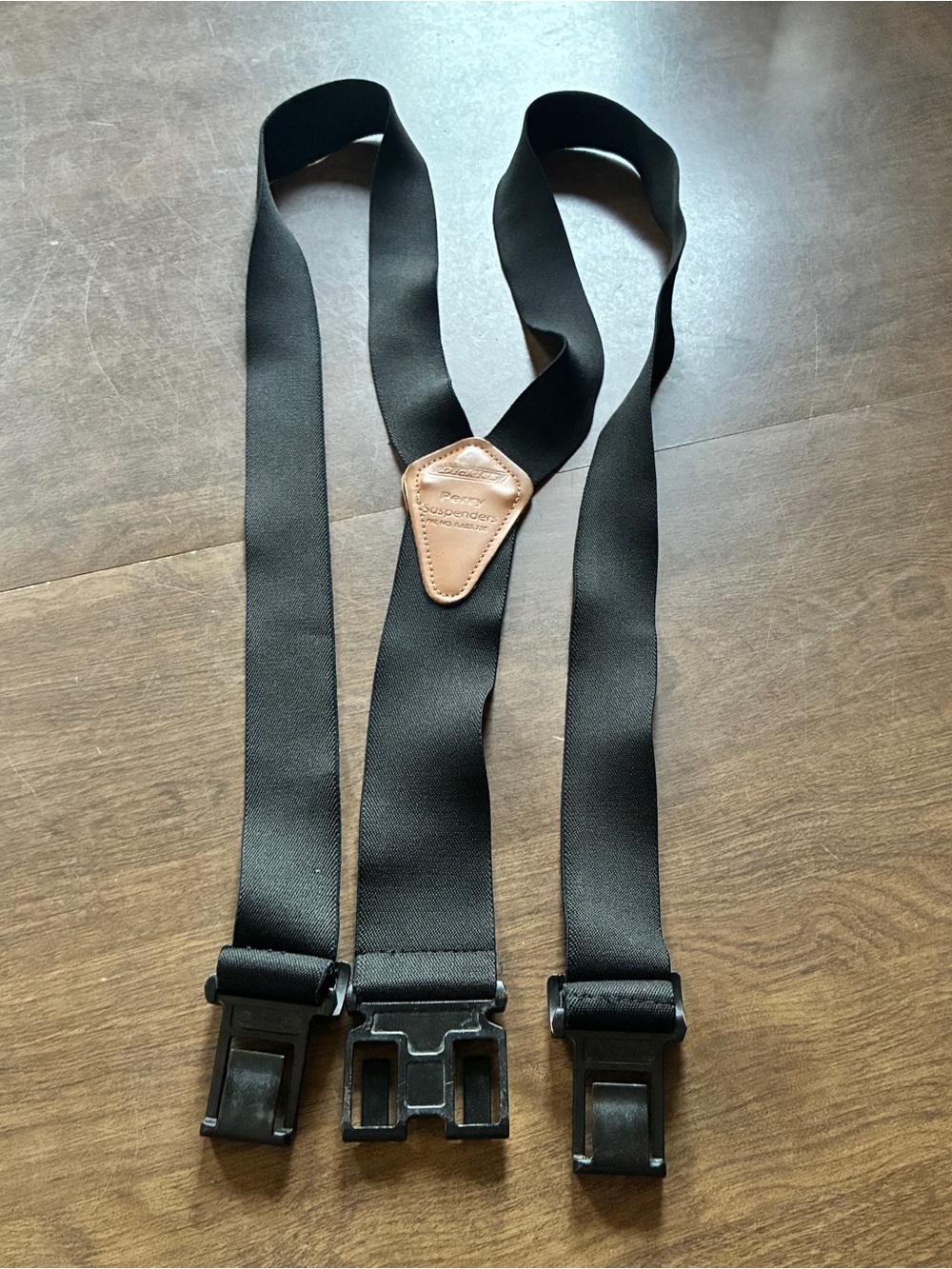 Dickies Perry Suspenders Mens Black Y-Back Utility Workwear Heavy Duty Elastic